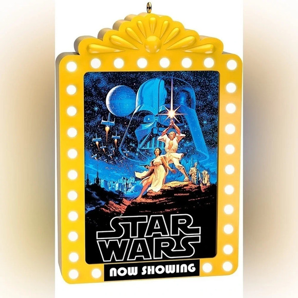 Hallmark Keepsake Christmas Star Wars: A New  Hope Now Showing Ornament Light - Picture 1 of 11